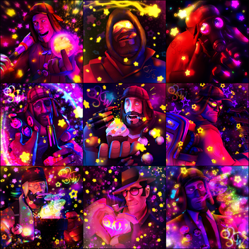 Dark colorful icons Series